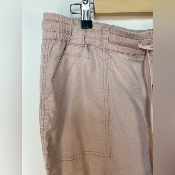 Level 99 Linen Drawstring Pant Pink Petals - Picture 3 of 8